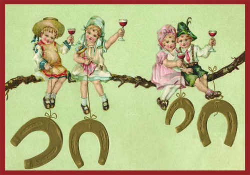 Postkarte Sortiment Glückwunsch geprägt 6Gp028