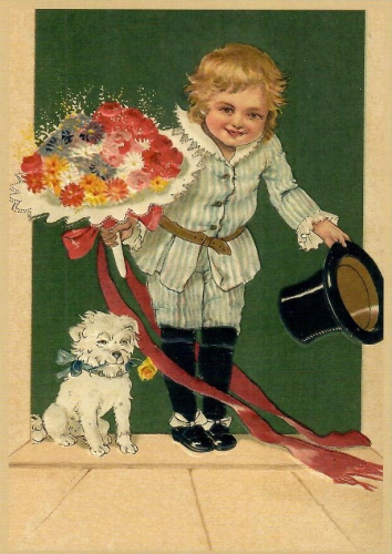 Postkarte Sortiment Glückwunsch geprägt 6Gp049