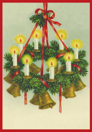 Postkarte Sortiment Weihnachten geprägt 6Wp045