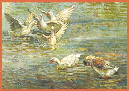 Glückwunschpostkarte beglittert 6Gg057