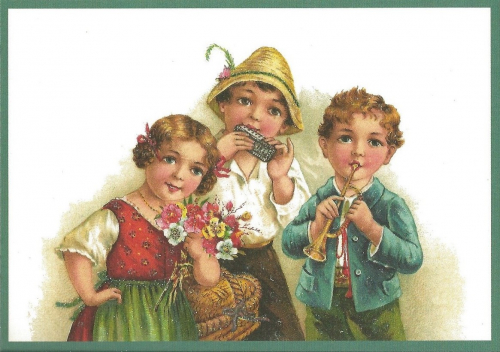 Glückwunschpostkarte beglittert 6Gg065