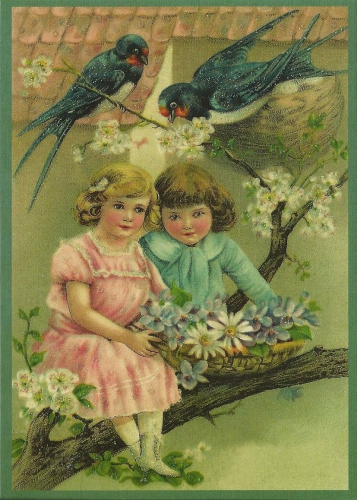 Glückwunschpostkarte beglittert 6Gg067