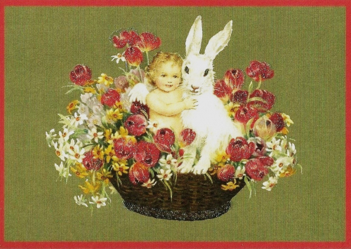 Glückwunschpostkarte beglittert 6Gg058