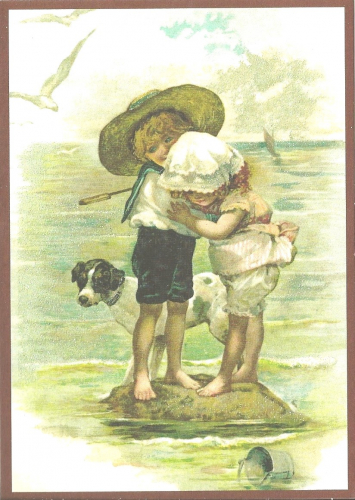 Glückwunschpostkarte beglittert 6Gg061