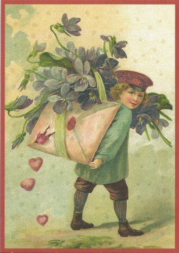 Glückwunschpostkarte beglittert 6Gg063