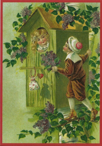 Glückwunschpostkarte beglittert 6Gg053