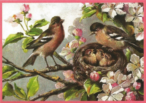 Glückwunschpostkarte beglittert 6Gg055