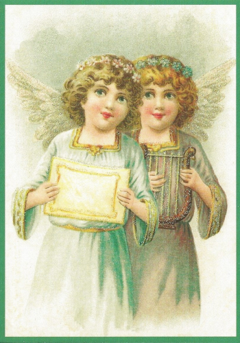 Postkarte Sortiment Weihnachten beglittert 6Wg063