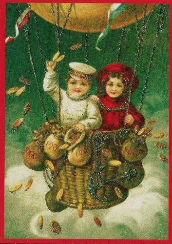 Postkarte Sortiment Weihnachten beglittert 6Wg066