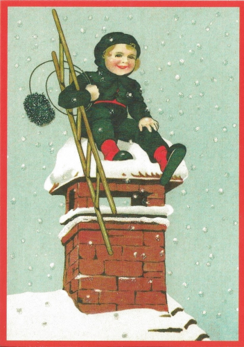 Postkarte Sortiment Weihnachten beglittert 6Wg067