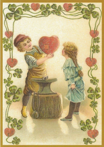 Glückwunschpostkarte beglittert 6Gg071