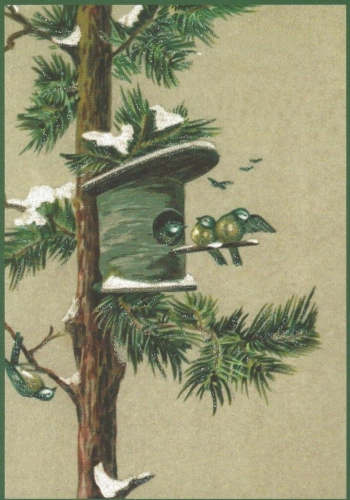 Postkarte Sortiment Weihnachten beglittert 6Wg068