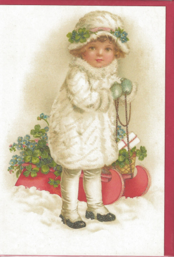 Karte mit Umschlag beglittert Ug126