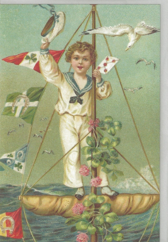 Karte mit Umschlag beglittert U(g)131