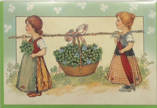 Karte mit Umschlag beglittert U(g)114