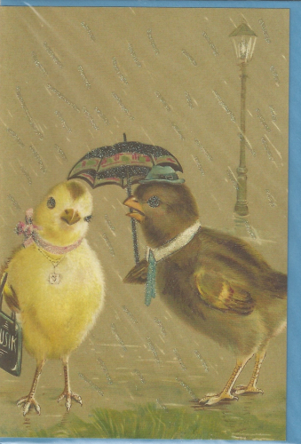 Karte mit Umschlag beglittert U130