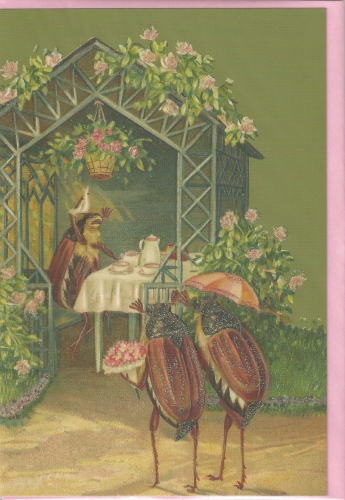 Karte mit Umschlag beglittert U121