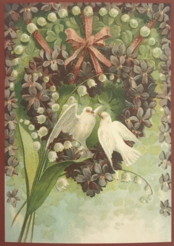 Glückwunschpostkarte beglittert 6Gg081