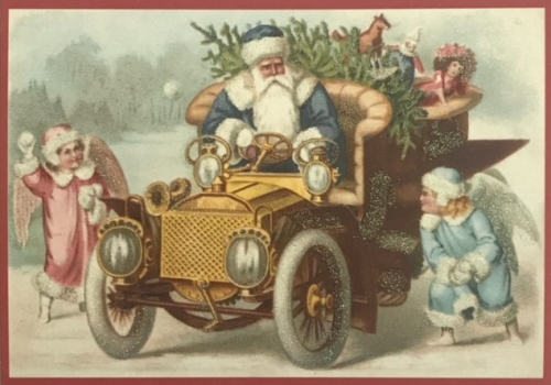 Postkarte Sortiment Weihnachten beglittert 6Wg088