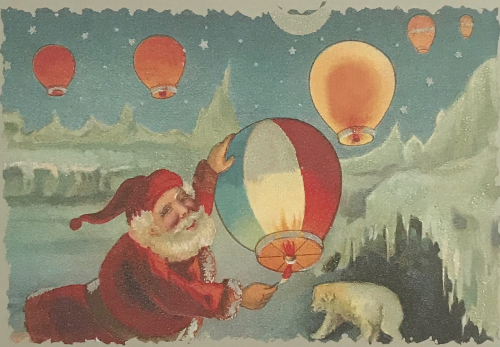 Postkarte Sortiment Weihnachten beglittert 6Wg085