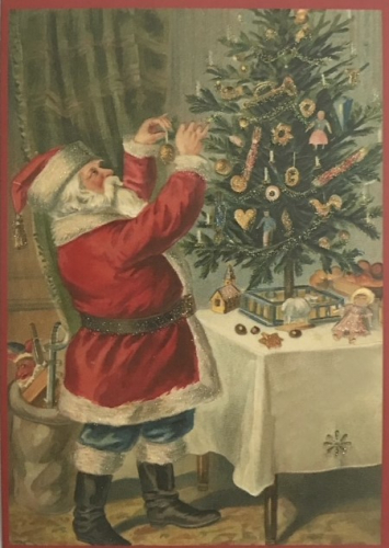 Postkarte Sortiment Weihnachten beglittert 6Wg078