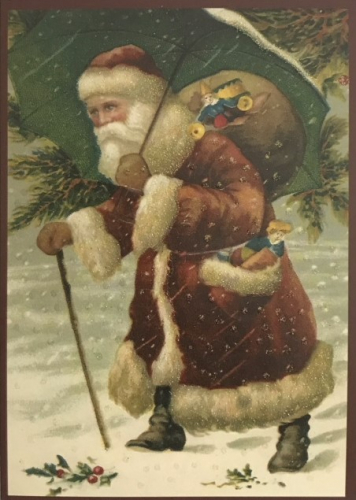 Postkarte Sortiment Weihnachten beglittert 6Wg072