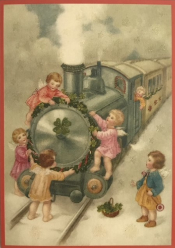 Postkarte Sortiment Weihnachten beglittert 6Wg080