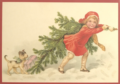 Postkarte Sortiment Weihnachten beglittert 6Wg087