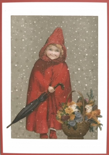 Postkarte Sortiment Weihnachten beglittert 6Wg081