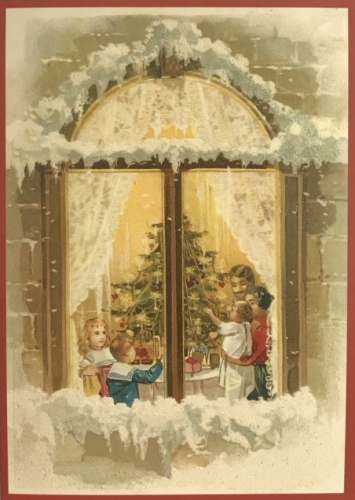 Postkarte Sortiment Weihnachten beglittert 6Wg074