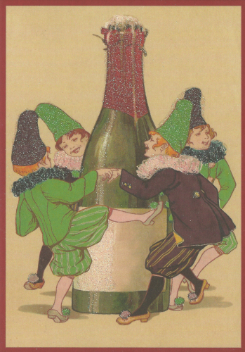 Postkarte Sortiment Weihnachten beglittert 6Wg092