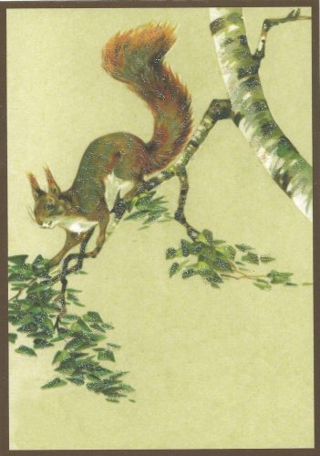 Glückwunschpostkarte beglittert 6Gg112