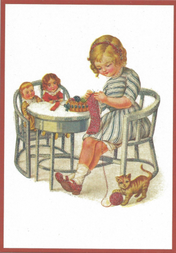 Glückwunschpostkarte beglittert 6Gg104