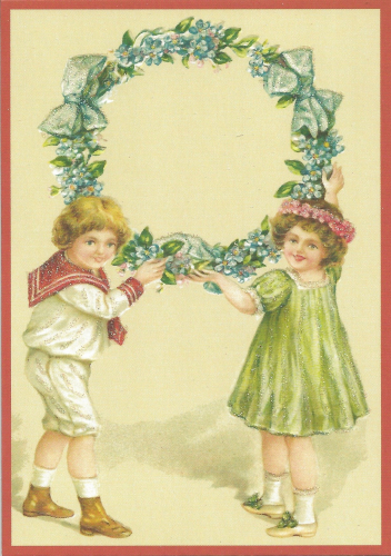 Glückwunschpostkarte beglittert 6Gg107