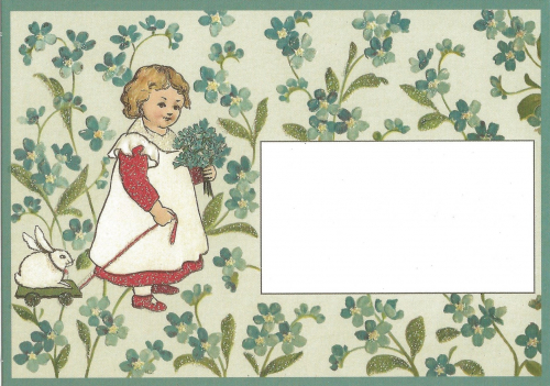 Glückwunschpostkarte beglittert 6Gg087