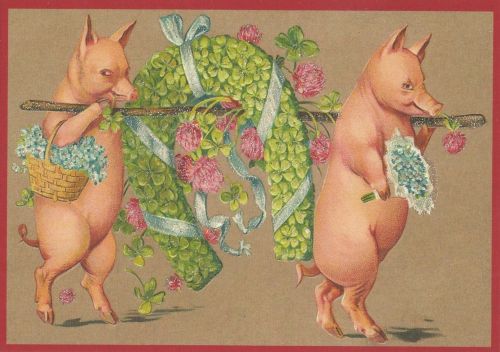 Postkarte Sortiment Weihnachten beglittert 6Wg098