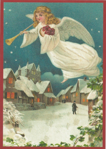 Postkarte Sortiment Weihnachten beglittert 6Wg095