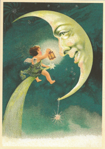 Postkarte Sortiment Weihnachten beglittert 6Wg109