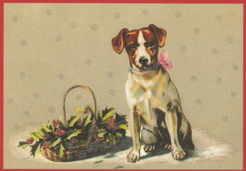 Postkarte Sortiment Weihnachten beglittert 6Wg111