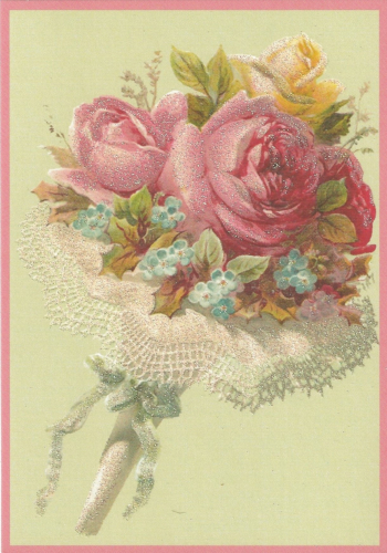 Glückwunschpostkarte beglittert 6Gg003