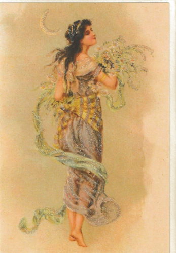 Karte mit Umschlag beglittert Ug151