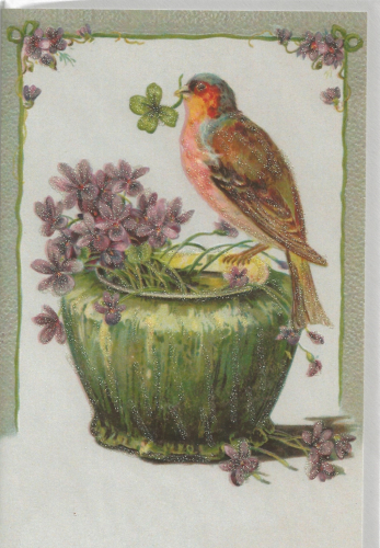 Karte mit Umschlag beglittert Ug145