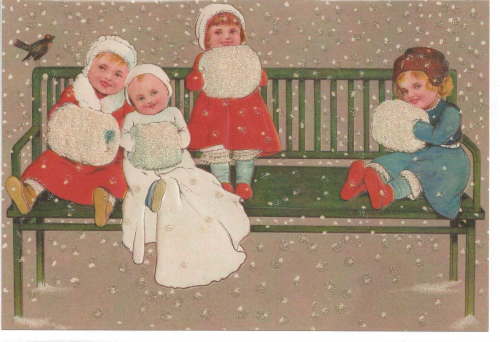 Karte mit Umschlag beglittert Ug144