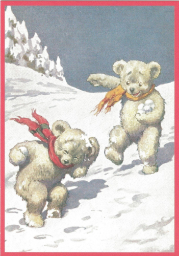 Postkarte vermenschlichte Tiere Format A6 unveredelt 6Vn028