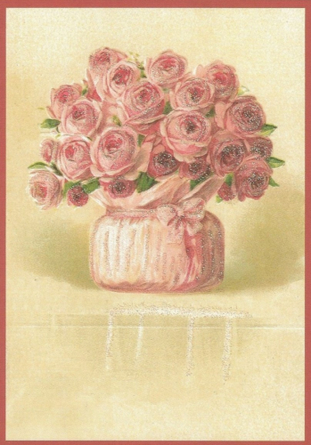 Glückwunschpostkarte beglittert 6Gg127