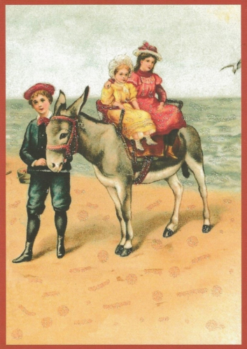 Glückwunschpostkarte beglittert 6Gg130