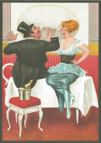 Glückwunschpostkarte beglittert 6Gg136