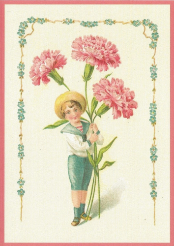 Glückwunschpostkarte beglittert 6Gg140