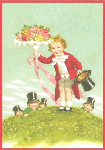 Glückwunschpostkarte beglittert 6Gg139