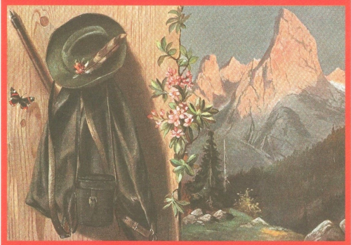 Glückwunschpostkarte beglittert 6Gg145